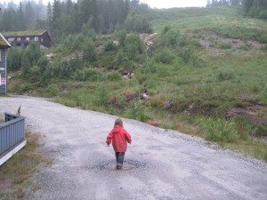 Et sidste hop i en vandpytte