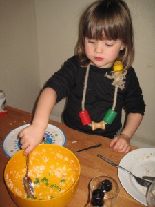 Resterne af blomkålssalaten - den skål blev slikket!