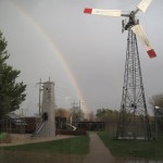 Regnbue og forskellige typer af vedvarende energi