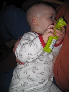 Et bryst i munden og en figenstang i hånden - så går det lige