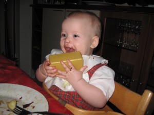 Karen måtte nøjes med en halmballe