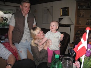 Karen med Katrine og Jim