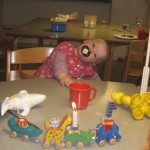 Træt Karen i vuggestuen