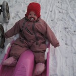 På kælketur i skoven