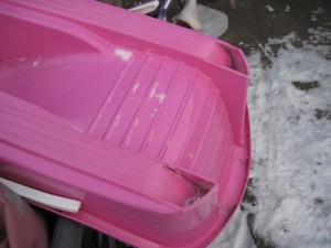 Og bagefter gik vi ned for at købe en ny kælk