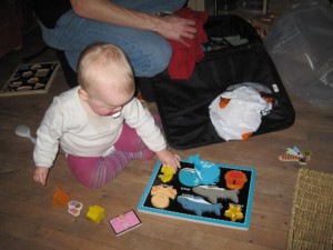 Et puslespil med havdyr - hun kan næsten få brikkerne til at passe