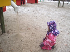 Man kunne hejse sand op og sende det ned i skakten