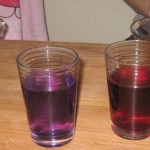 Vi kom til at lege lidt mens vi spiste aftensmad.