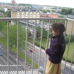 Ellen nyder udsigten fra 16.