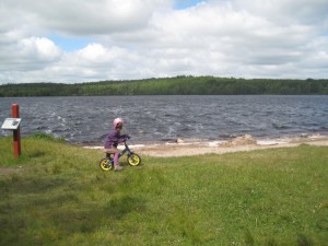 Ellen kigger på bølgerne
