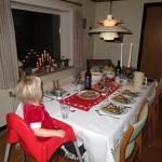 Karen er klar til julemiddag