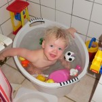 I bad inden fødselsdagsfest