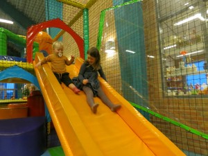 Første tur på rutchebanen