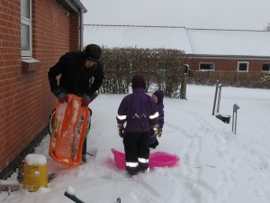 Cyklen må vente - men slæderne er klar