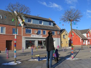 Torvet er flot pyntet