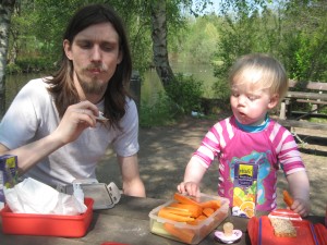 Vi havde madpakker med i Doktorparken