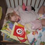 I går aftes - knap plads til barnet for bøger