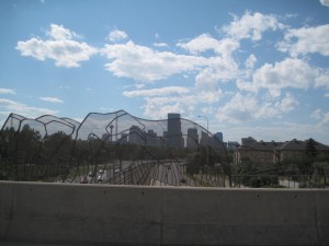 Skyline gennem en elefant