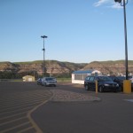 Sådan en udsigt fra parkeringspladsen er vi ikke vant til hjemmefra