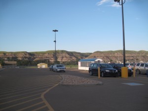 Sådan en udsigt fra parkeringspladsen er vi ikke vant til hjemmefra